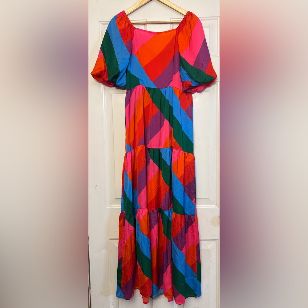Skies Are Blue Multicolor Striped Maxi Dress - Picture 9 of 14